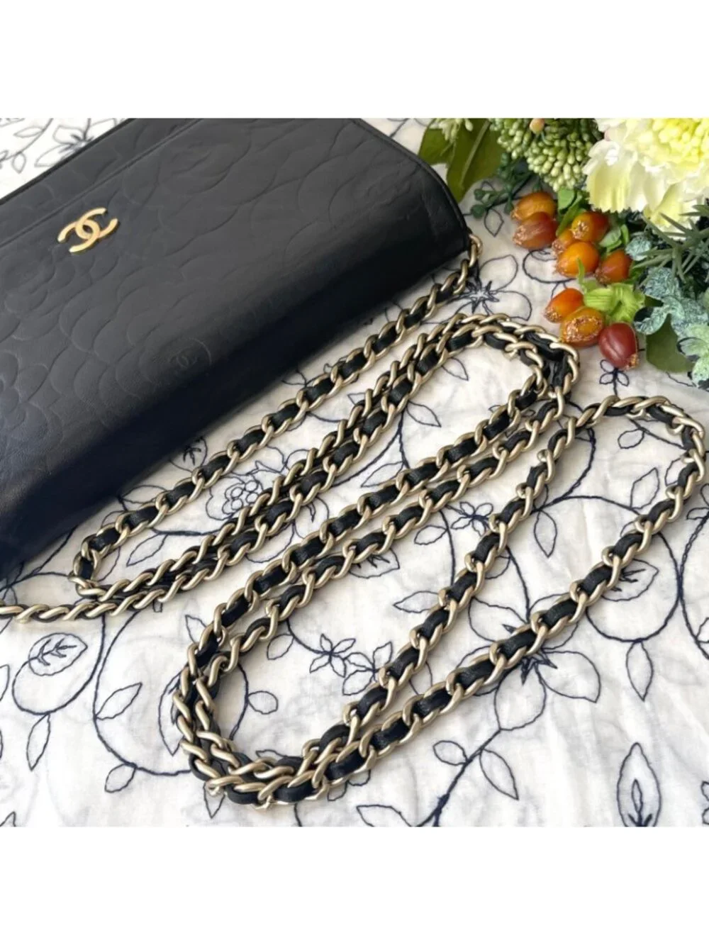 Chanel Chain Wallet Camellia Shoulder Bag